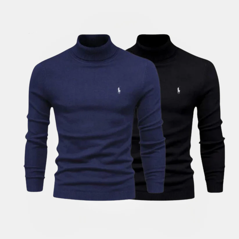 R&L - Suéter de cuello alto de algodón para hombre [Compra 2x1]