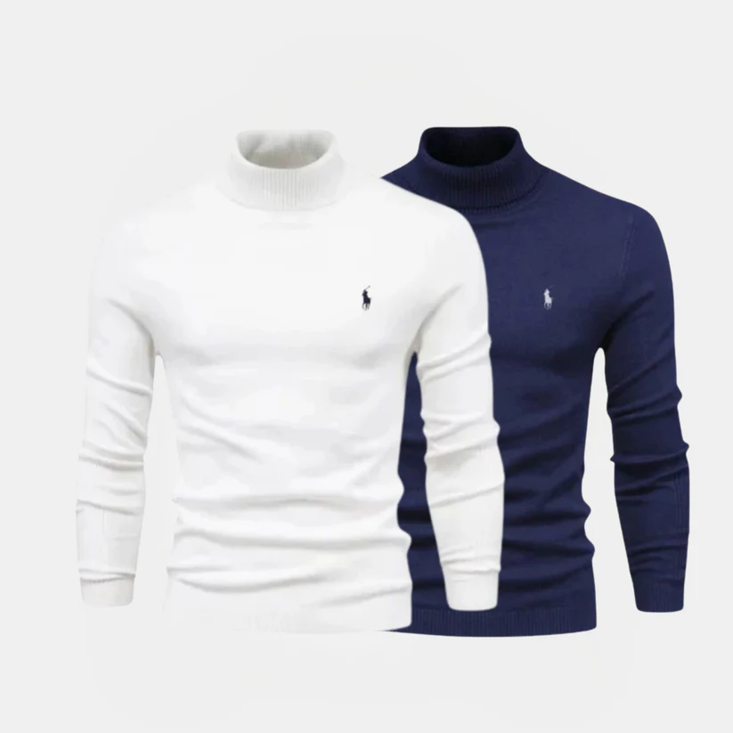 R&L - Suéter de cuello alto de algodón para hombre [Compra 2x1]