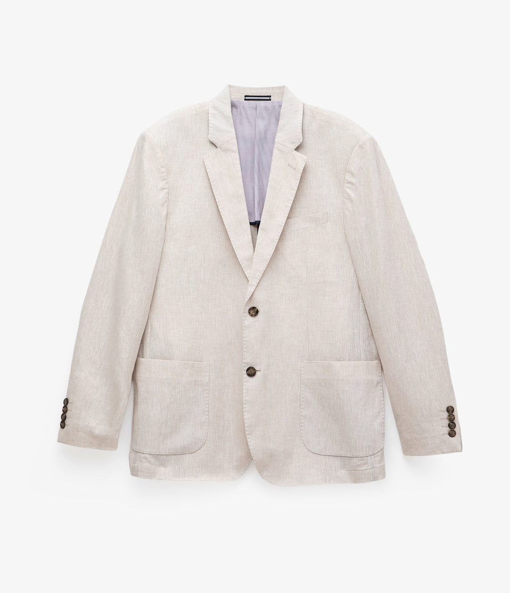Blazer Hombre 100% Lino Beige