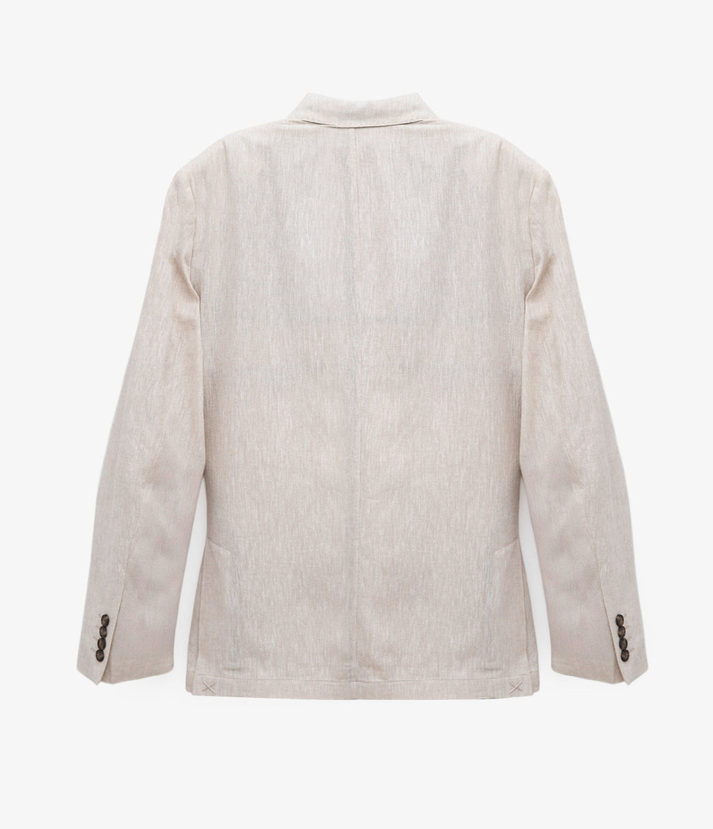 Blazer Hombre 100% Lino Beige