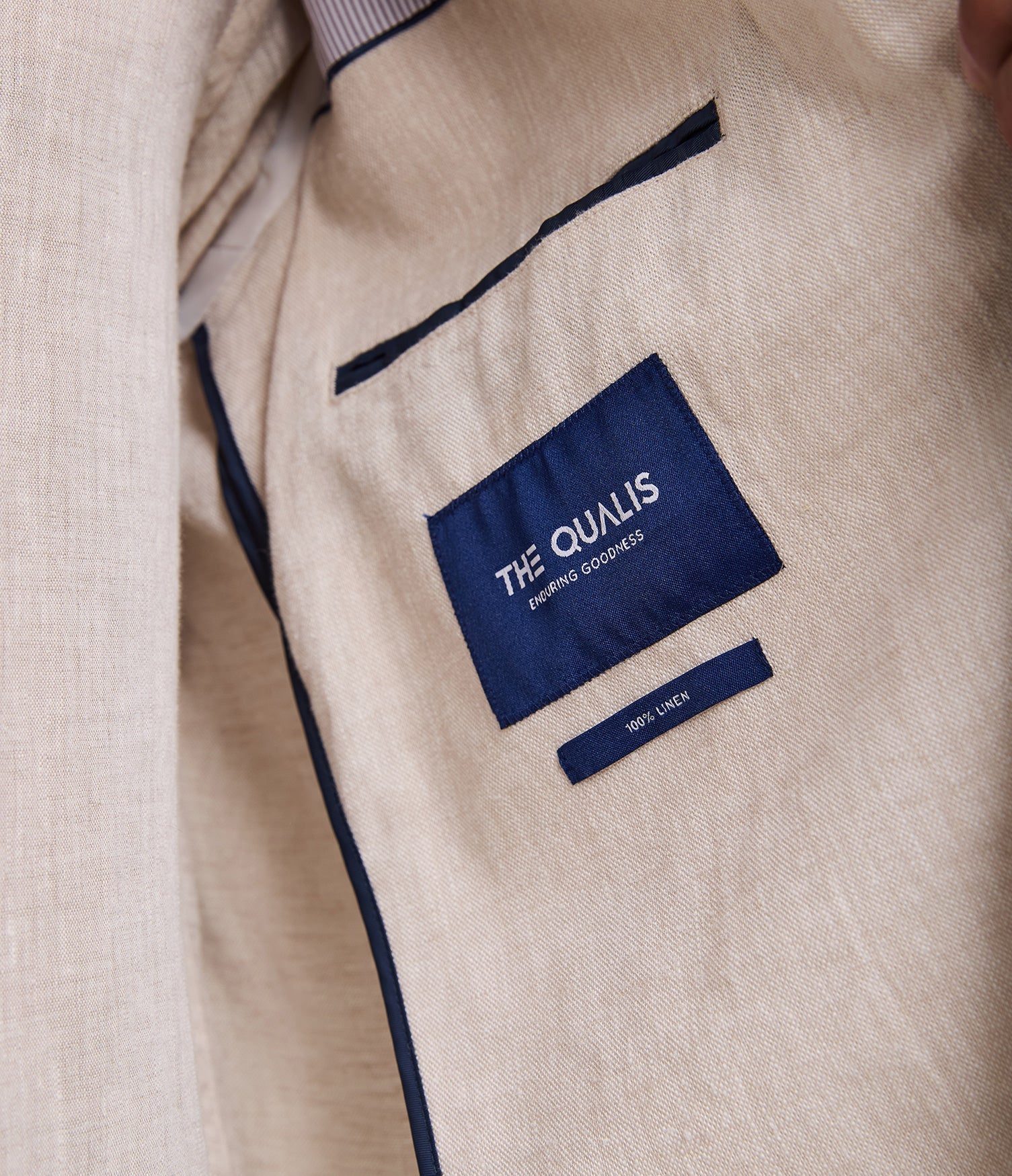 Blazer Hombre 100% Lino Beige