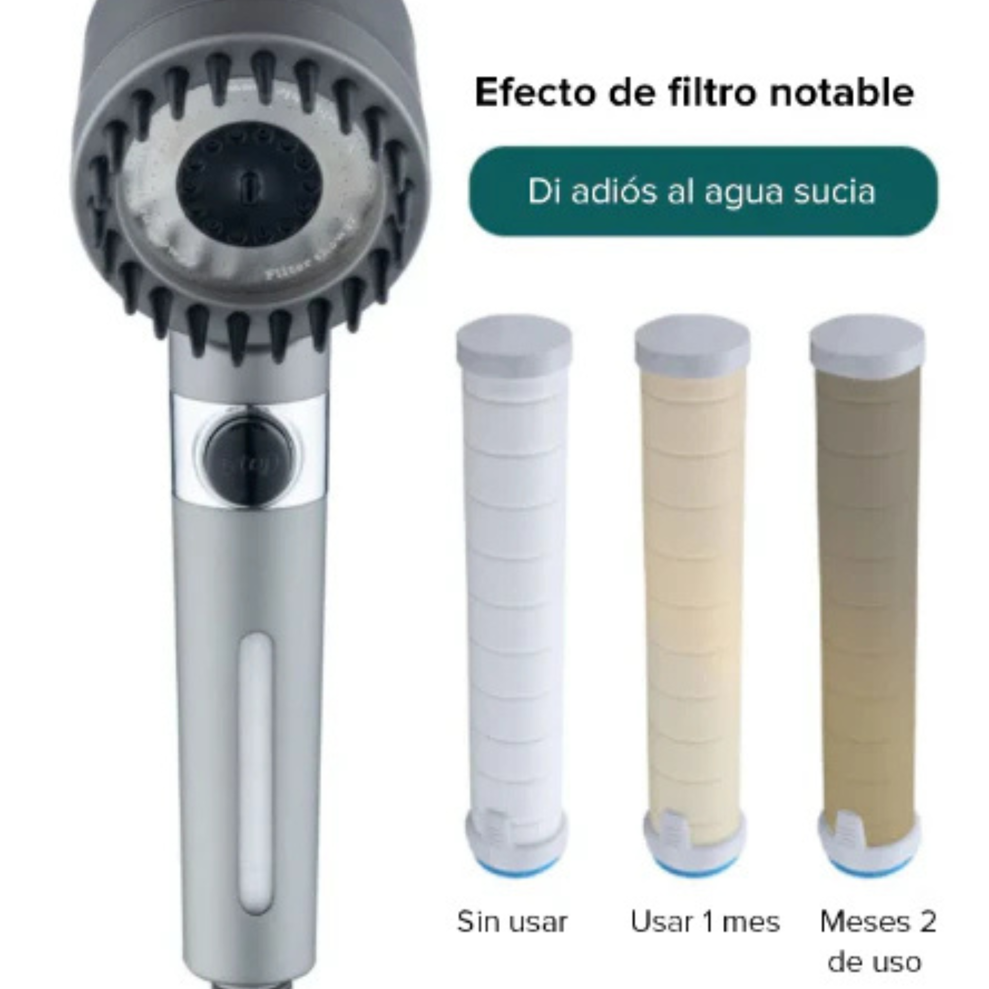 Ducha de Alta Presión con Filtro (3 Filtros ¡GRATIS!)