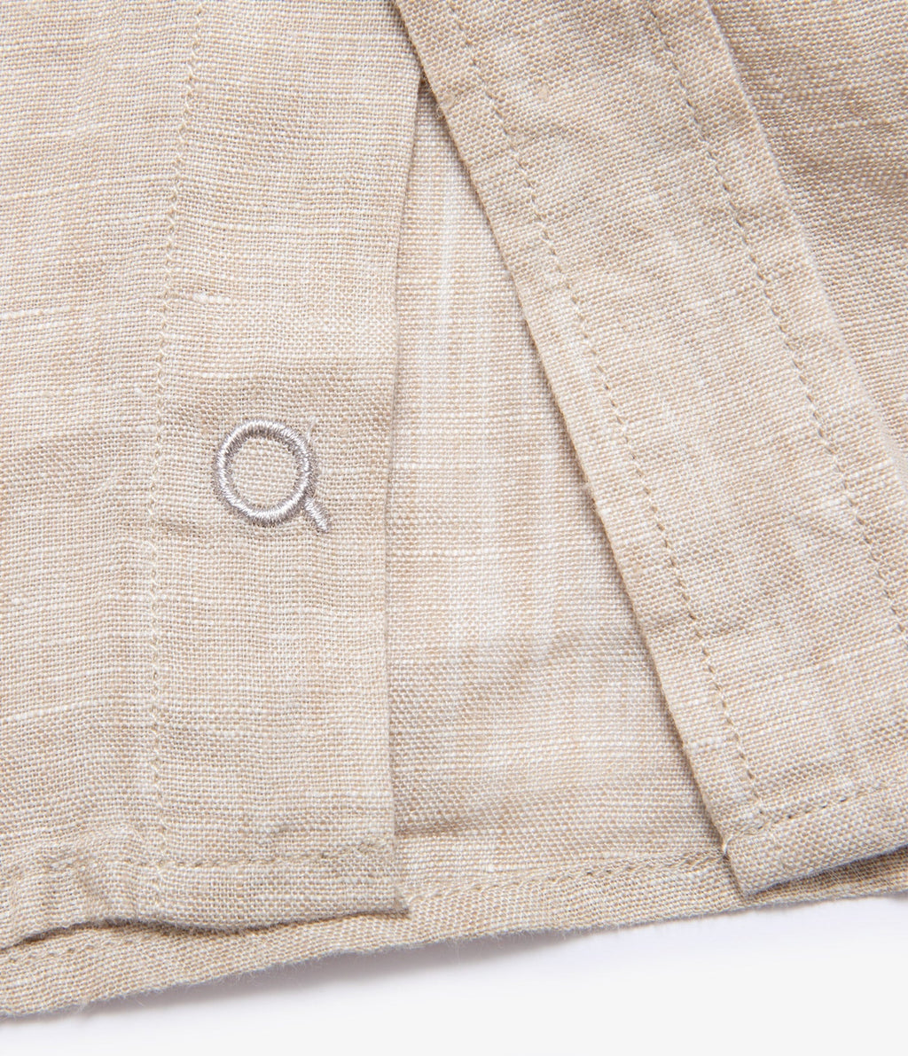 Camisa Hombre Lino Saonna M/Larga Beige