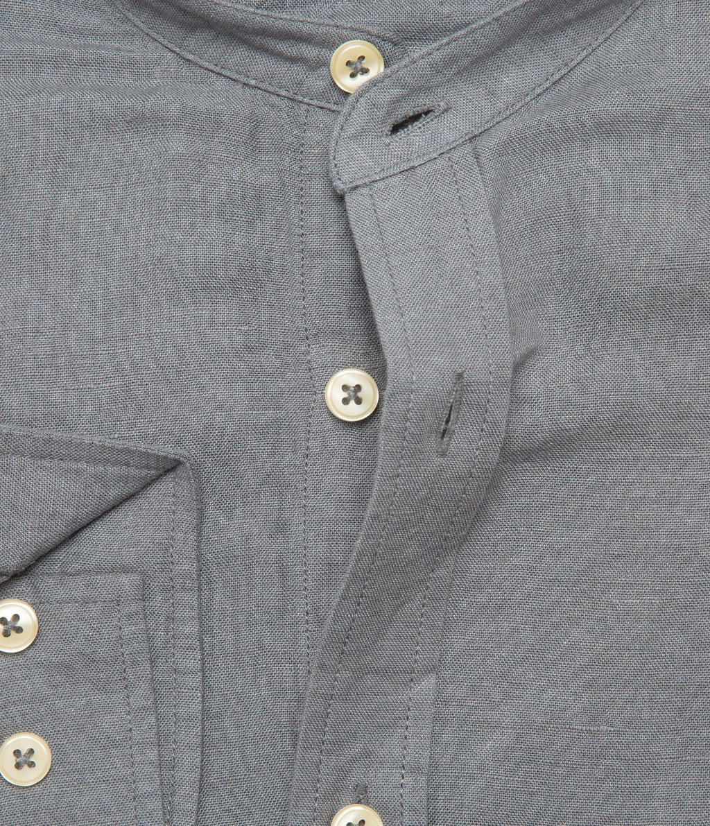 Camisa Hombre Lino Saonna M/Larga Gris