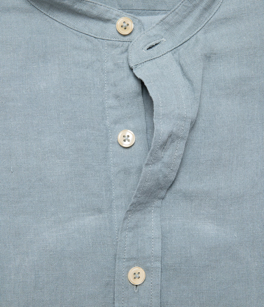 Camisa Hombre Lino Saonna M/Larga Verde Agua