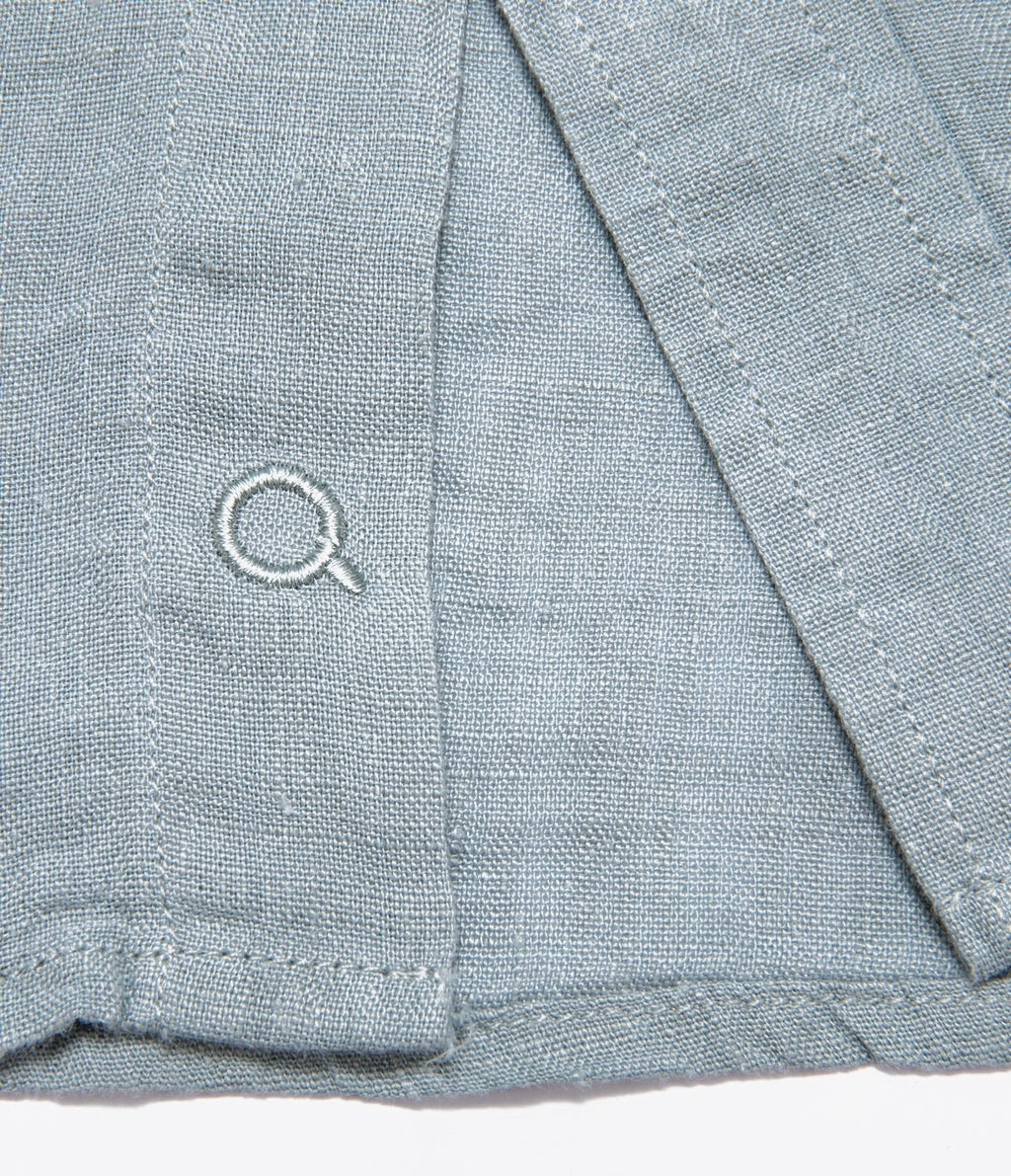 Camisa Hombre Lino Saonna M/Larga Verde Agua