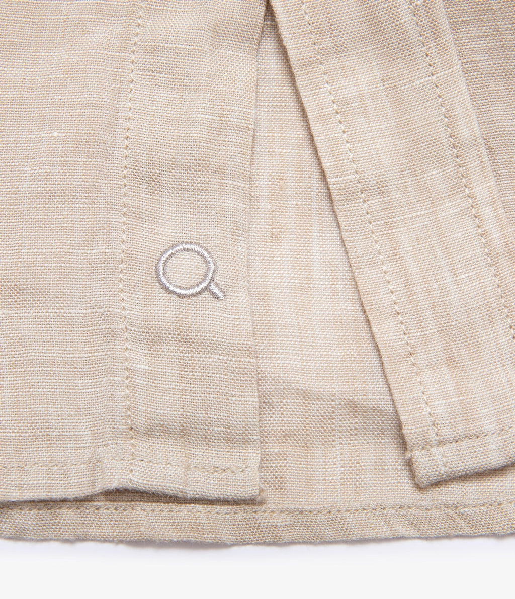 Camisa Hombre 100% Lino Saint Manga larga Beige