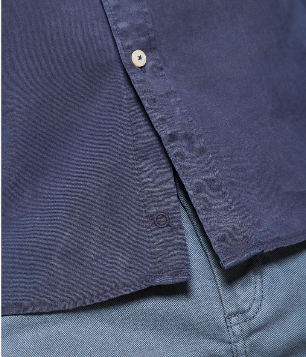 Camisa Hombre Lyocell Azul