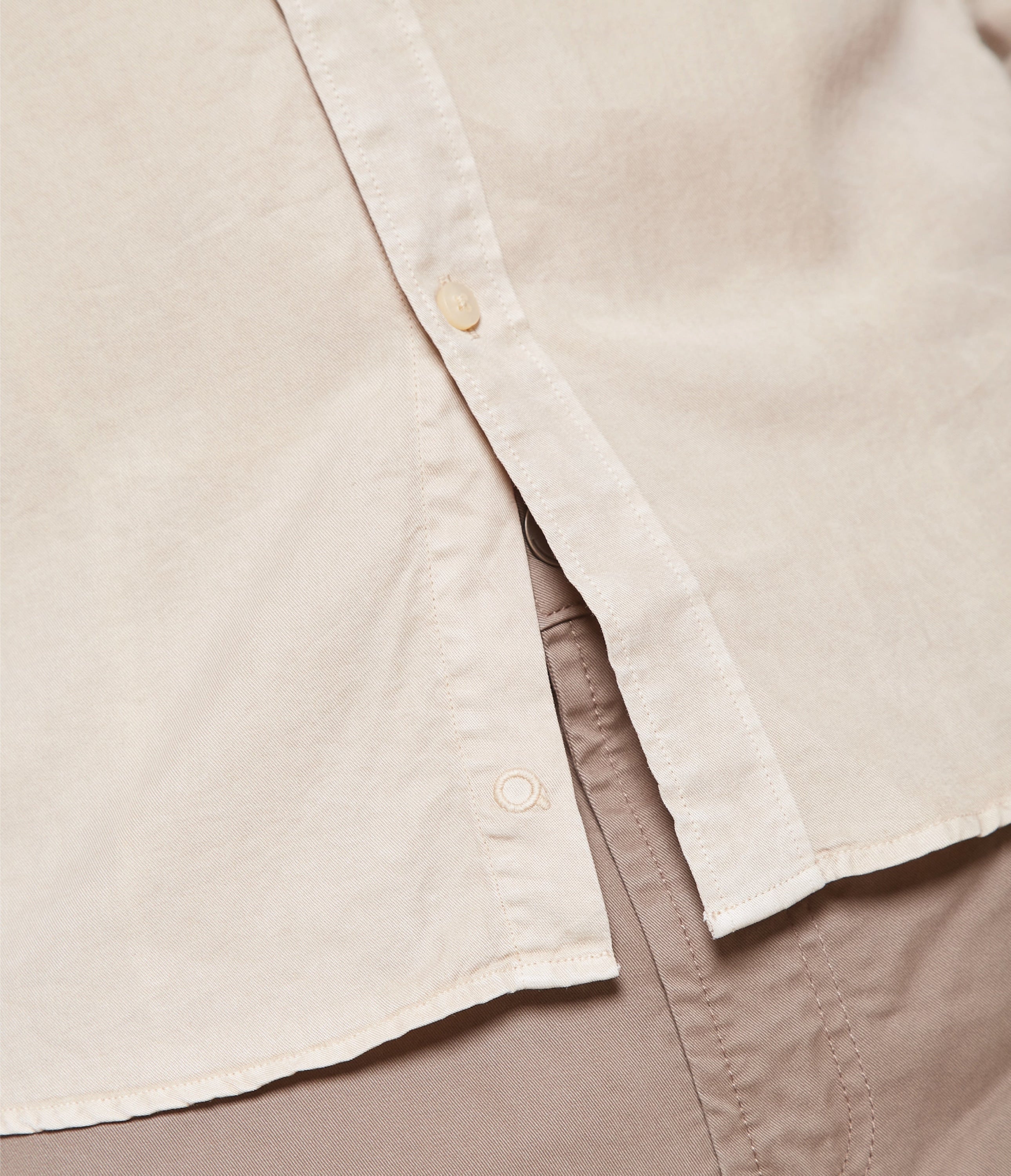Camisa Hombre Lyocell Beige