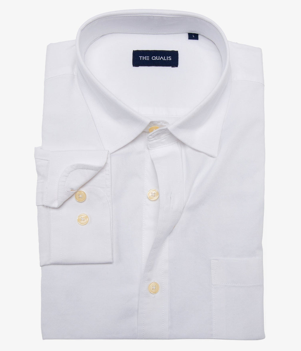 Camisa Hombre Algodón Oxford M/Larga Blanco