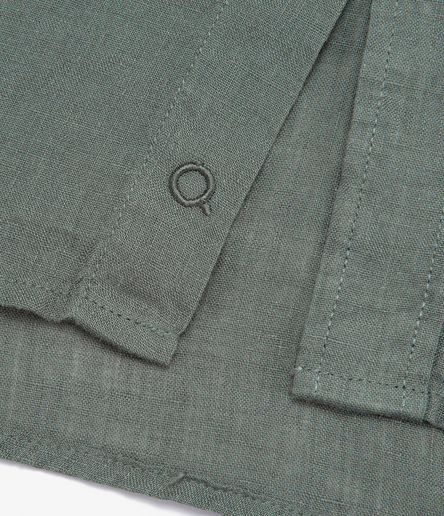 Camisa Hombre Lino Soria Verde Oscuro